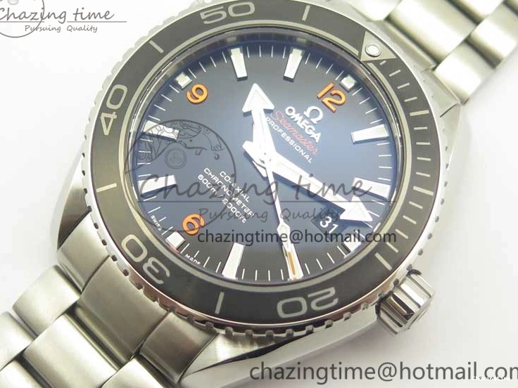 1218 Durable Planet Ocean Professional Ceramic Bezel 45.5mm 1:1 VSF Best Edition Orange Markers on SS Bracelet A8500 Super Clone 8052